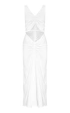 Moda Operandi Christopher Esber Ruched Cutout Crepe De Chine Tank Dress