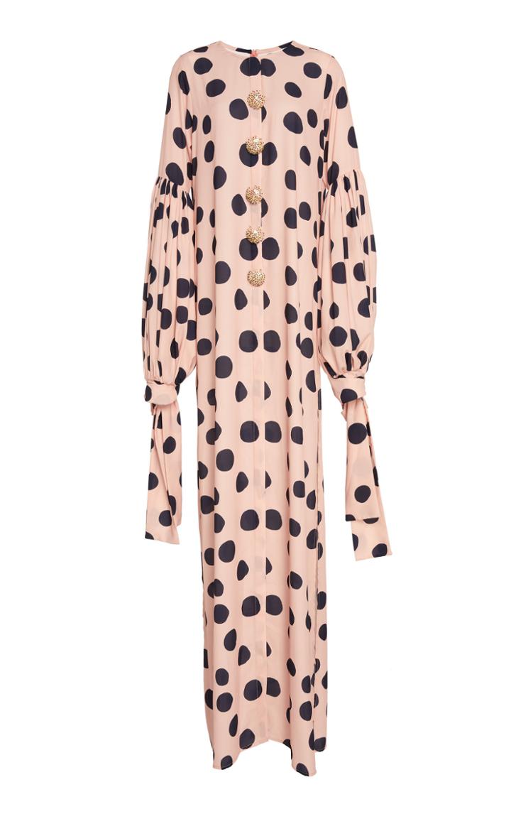 Leal Daccarett Gorgona Polka Dot Chiffon Dress