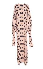 Leal Daccarett Gorgona Polka Dot Chiffon Dress