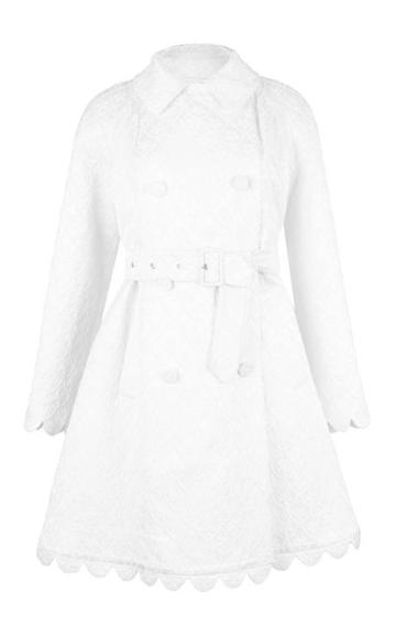 Simone Rocha White Brocade Trench Coat White