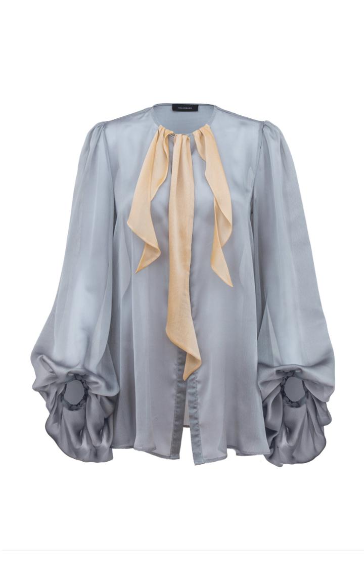 Lana Mueller Haiba Frilled Chiffon Blouse