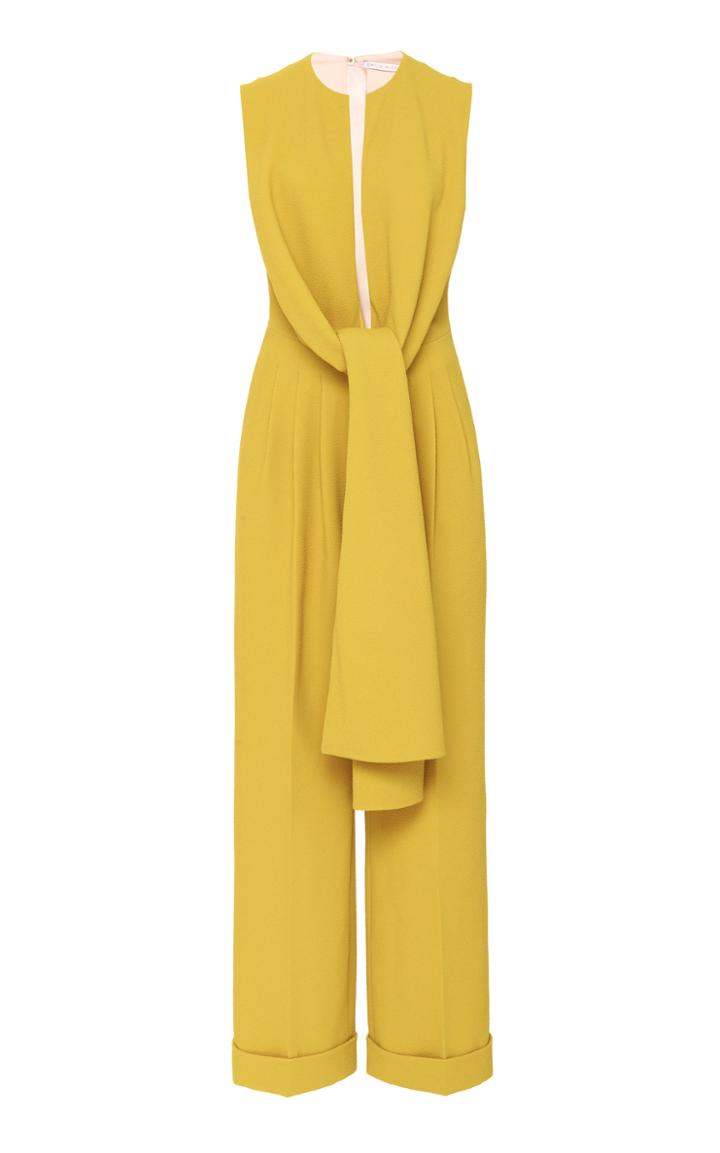 Emilia Wickstead Pascale Wrap-effect Crepe Jumpsuit