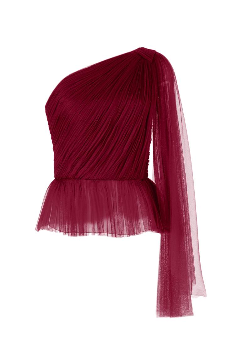 Delpozo Draped Tulle Top