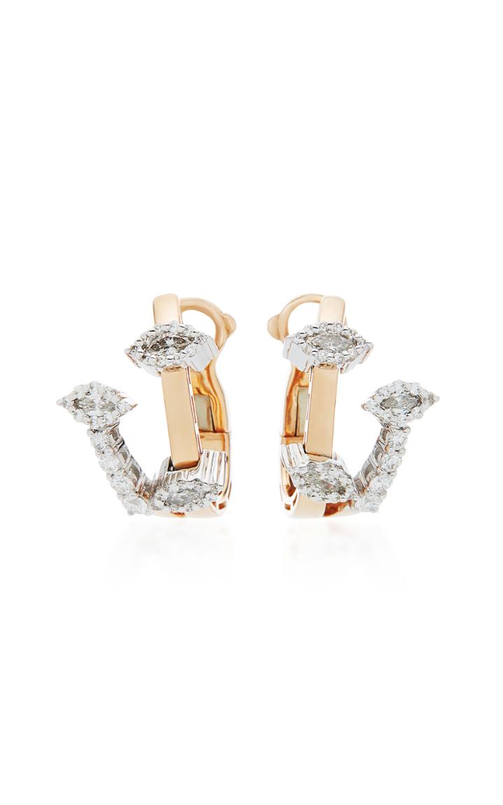 Yeprem Pink Starda Huggie Earrings