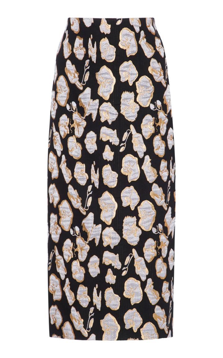 Jonathan Cohen Abstract Orchid Jacquard Skirt