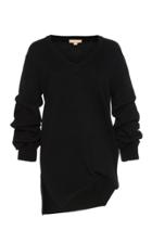 Michael Kors Collection Ruched Asymmetric Cashmere Sweater