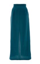 Christina Economou Petrol Midi Skirt