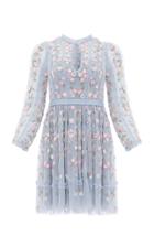 Needle & Thread Wallflower Embroidered Tulle Mini Dress