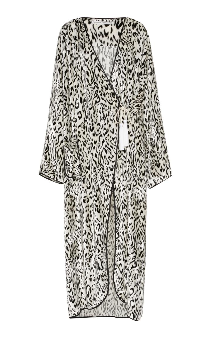 Alessandra Rich Leopard Pann Velvet Dress