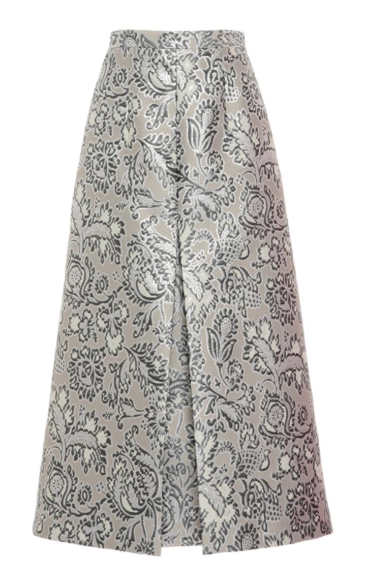 Moda Operandi Andrew Gn Floral Brocade A-line Midi Skirt