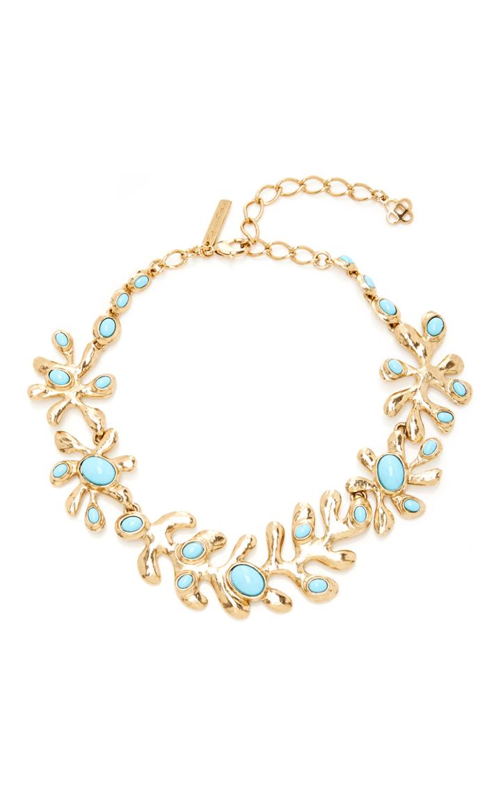 Oscar De La Renta Cyan Sea Tangle Necklace