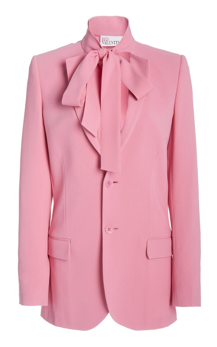 Red Valentino Necktie Crepe Blazer