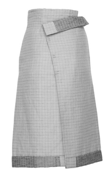 Situationist Folded Waist Wool Skirt