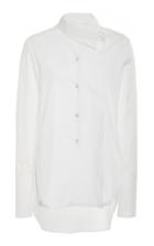 Oscar De La Renta Button Front Collared Blouse
