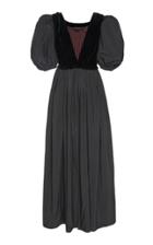 Etro Velvet-trimmed Taffeta Gown