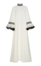 Moda Operandi Andrew Gn Embellished Crepe Caftan Dress