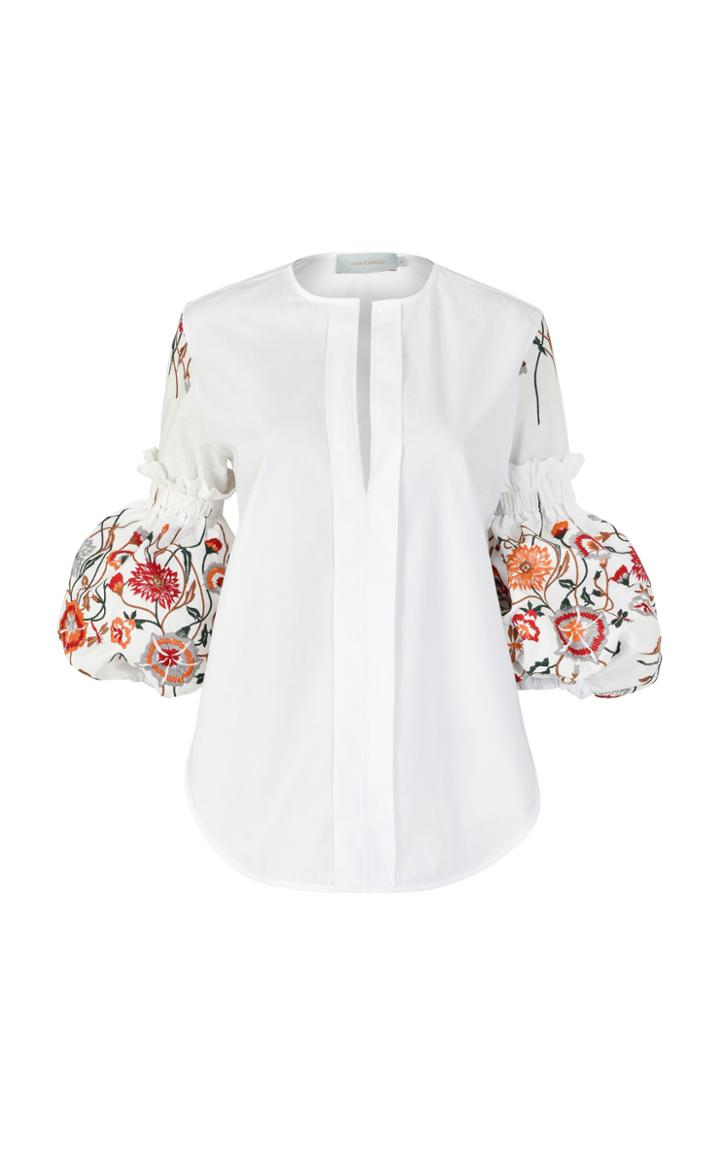 Moda Operandi Silvia Tcherassi Lucaya Embroidered Silk Top