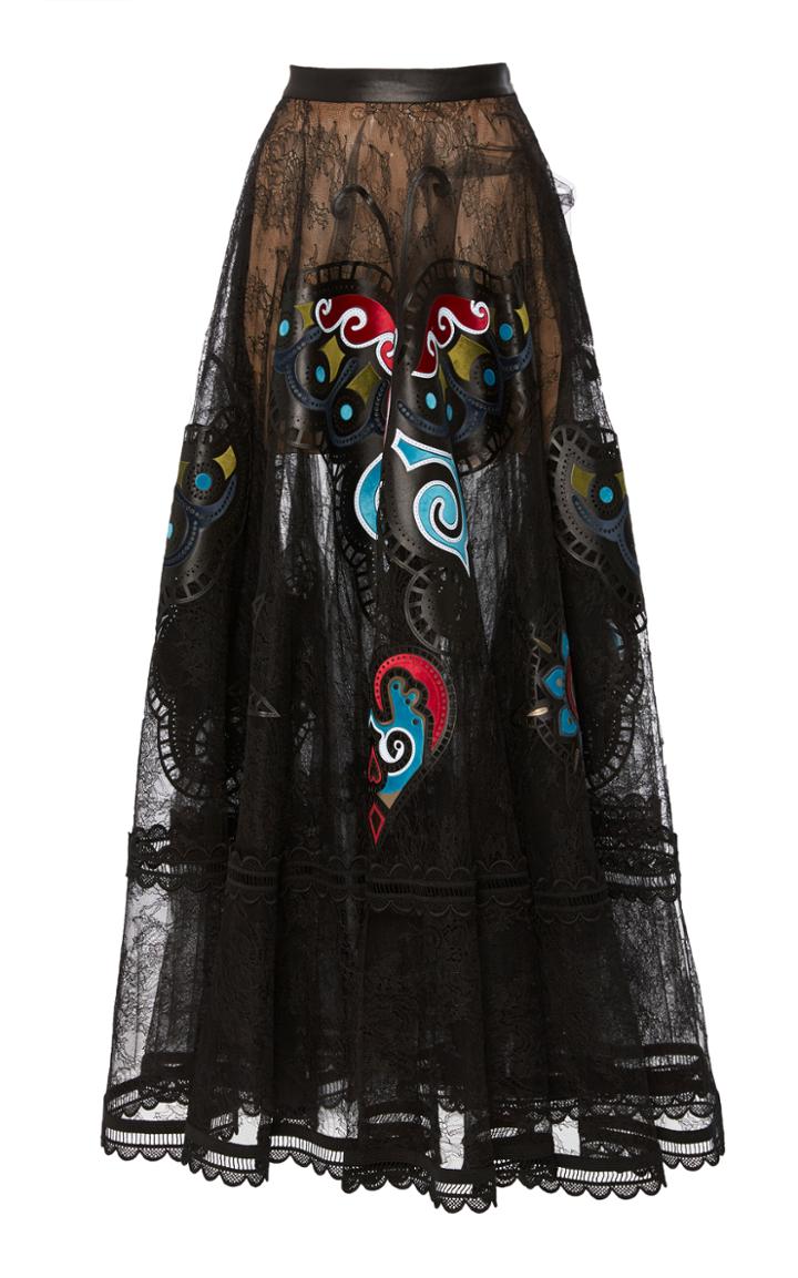 Elie Saab High Waisted A-line Skirt