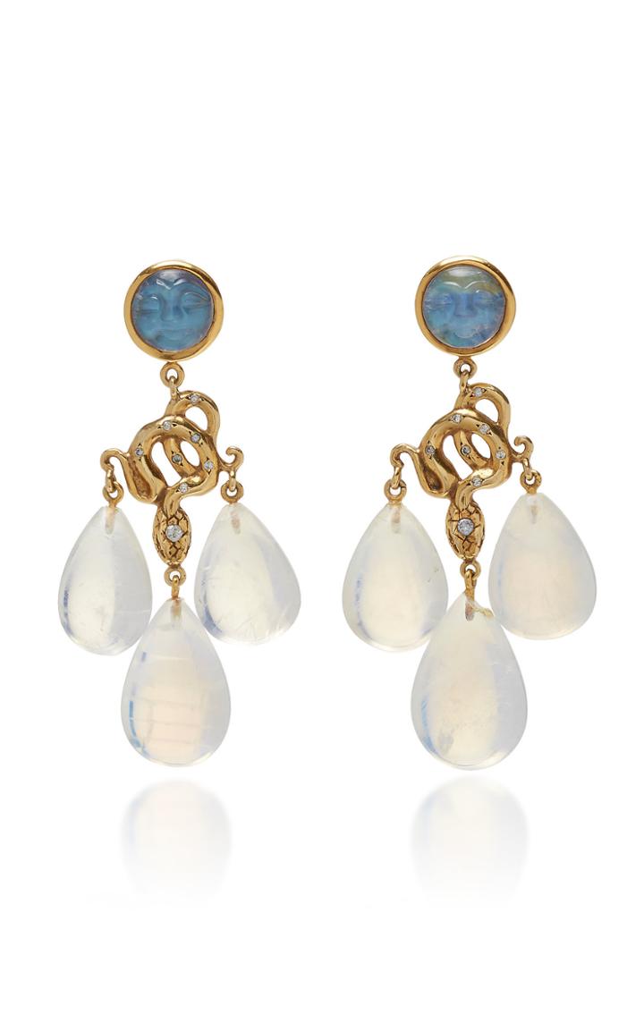 Sylvie Corbelin Blue Moon Chandelier Earrings