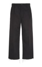 Givenchy Raw-edge Cotton-blend Cropped Pants