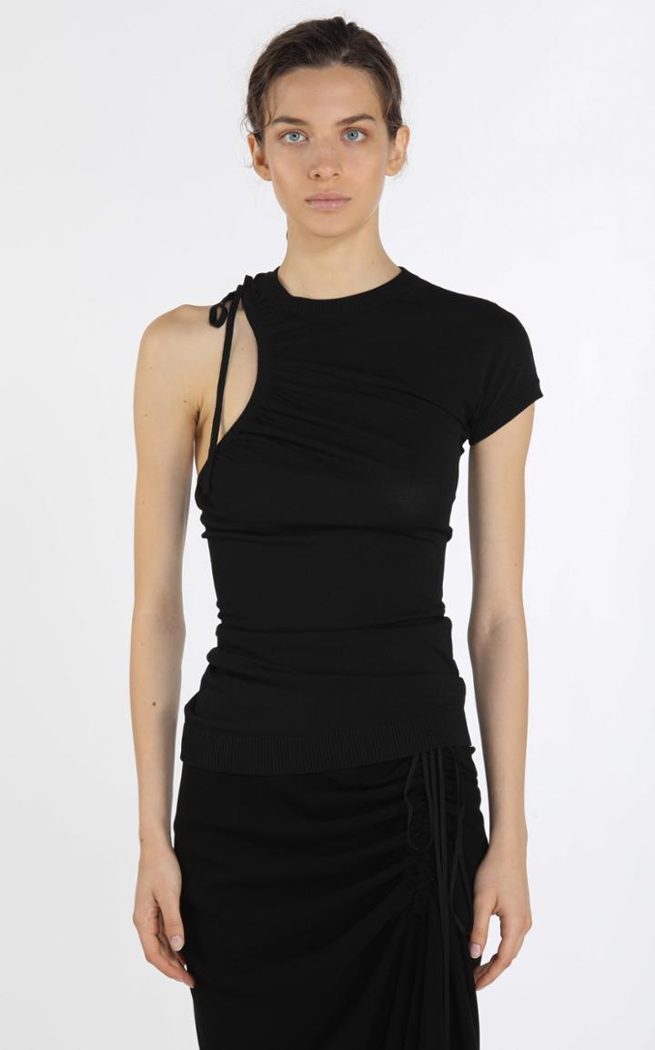 Moda Operandi N21 Tie-detailed Asymmetric Knit Top