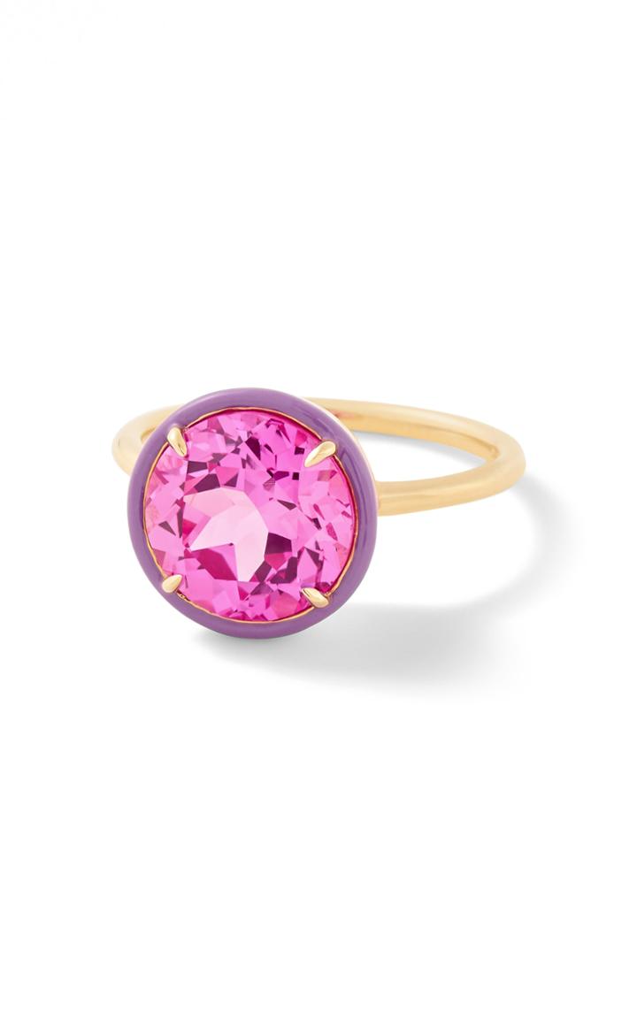 Moda Operandi Alison Lou Pink Sapphire Round Cocktail Ring