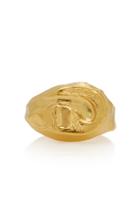 Alighieri Infernal Storm 24k Gold-plated Sterling Silver Ring Size: L