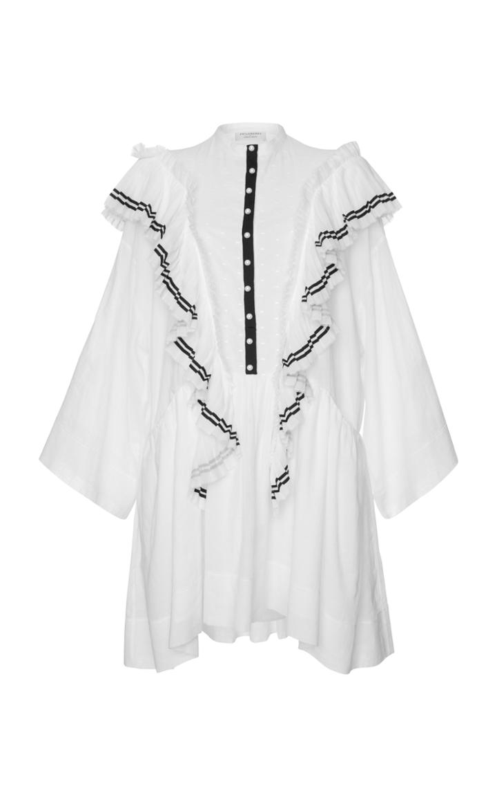 Philosophy Di Lorenzo Serafini Micro Pleated Cotton Dress