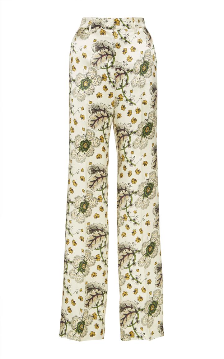 Etro Floral-print Satin Wide-leg Pants