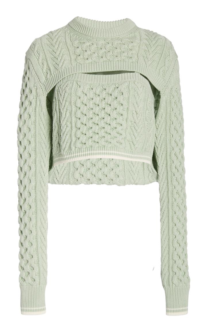 Moda Operandi Rosie Assoulin Thousand-in-one-ways Wool-cotton Sweater