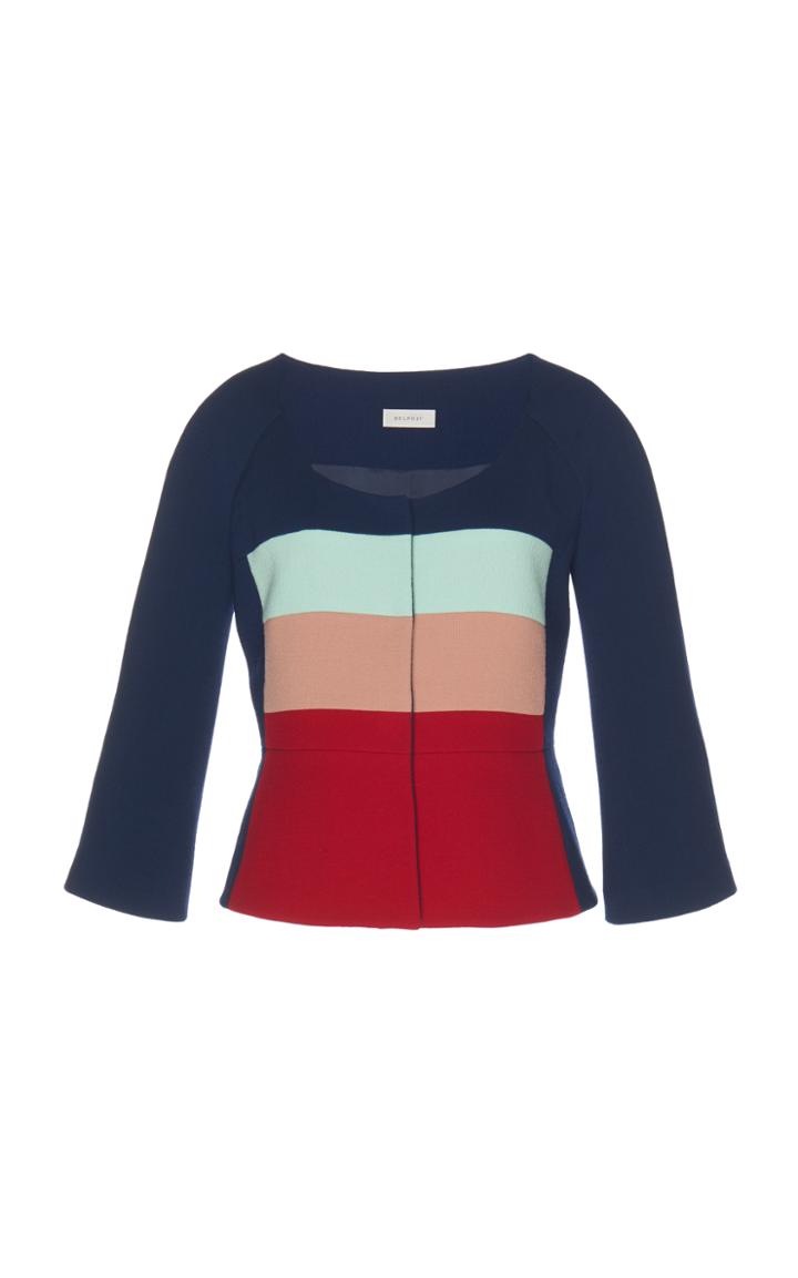 Delpozo Striped Crpe Jacket