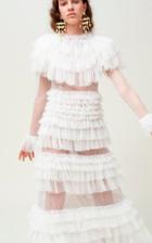Moda Operandi Sandra Mansour Fureur De Vivre Ruffled Tulle Midi Dress