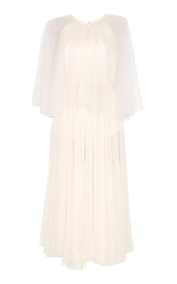 Maria Lucia Hohan Peonie Pleated Tulle Midi Dress