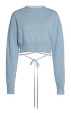 Christopher Esber Oversized Tie-detailed Wool-blend Sweater