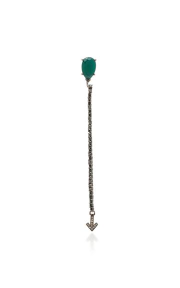 Runa 9k White Gold Multistone Earring