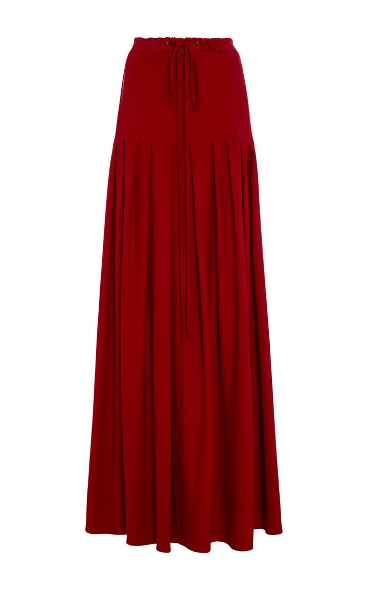 Hellessy Merlot Abril Pleated Skirt