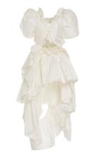 Preen By Thornton Bregazzi Ibuka Ruffled Silk High-low Dress
