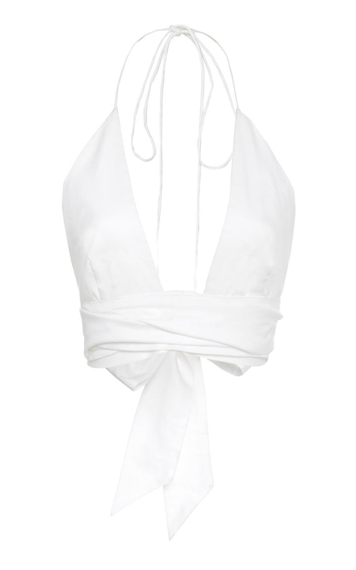 Kalita Plato Backless Italian Cotton Crop Top