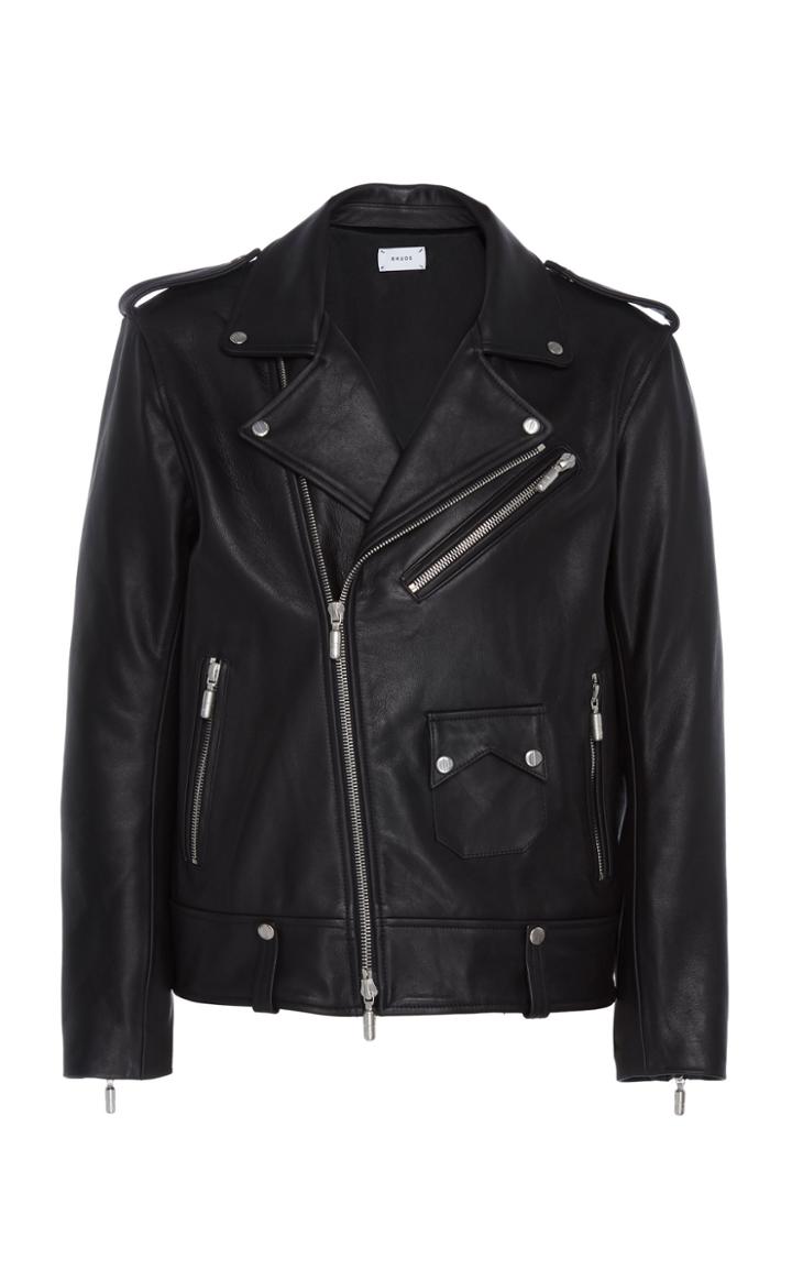 Rhude Leather Moto Jacket