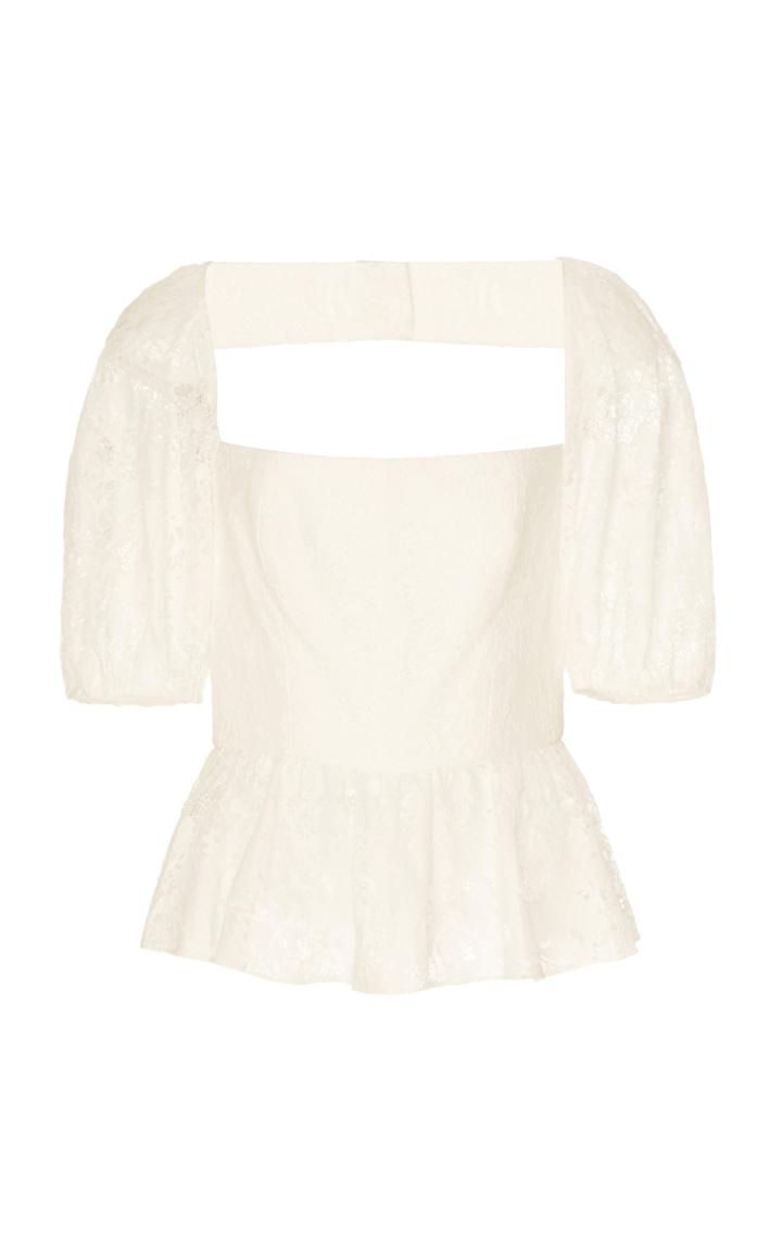 Moda Operandi Markarian Lauretta Lace Peplum Top Size: 0