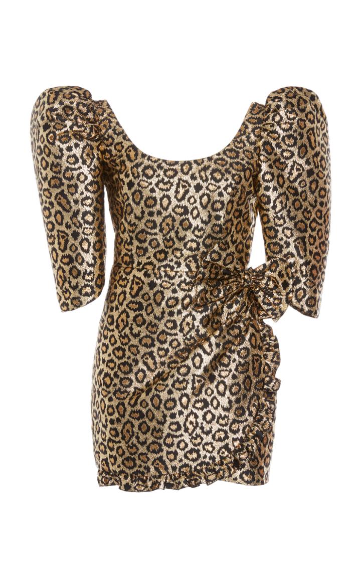 Moda Operandi Alessandra Rich Bow-accent Lurex Jacquard Dress Size: 38