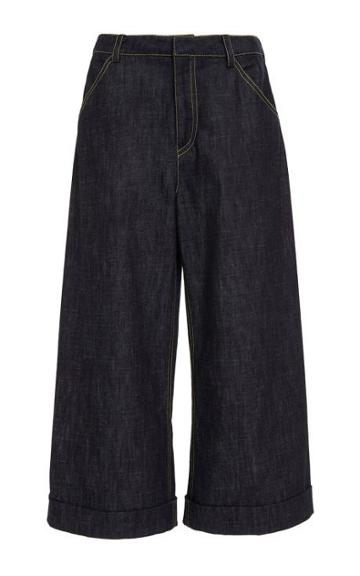Derek Lam Denim Gaucho Pant With Cuff Indigo