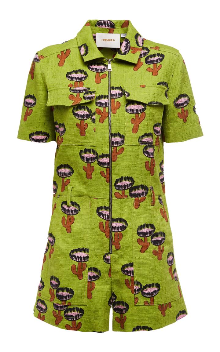 Moda Operandi La Doublej Farrah Fawcett Printed Playsuit Size: S