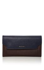 Marni Two-tone Textured-leather Wallet
