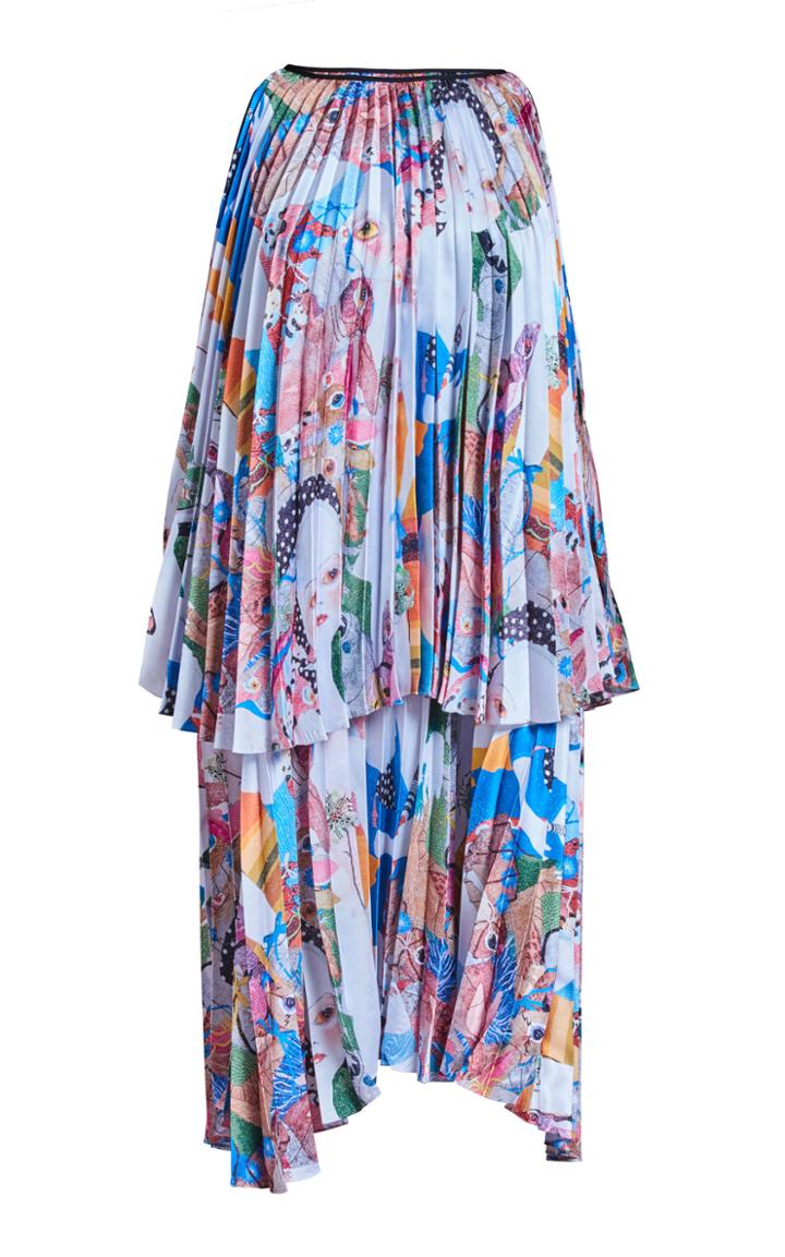 Romance Was Born Earth Pleat Dress