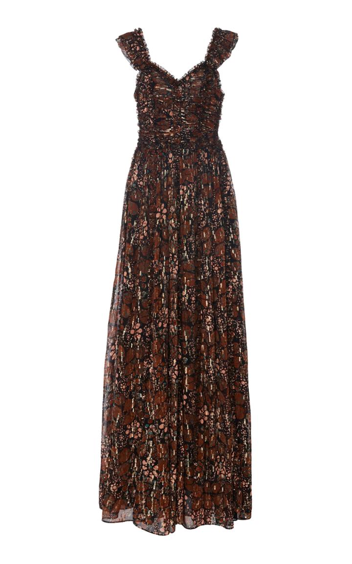 Ulla Johnson Evianna Printed Silk-blend Maxi Dress