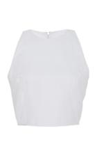 Christina Economou Sleeveless Fitted Cropped Top