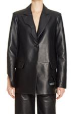 Moda Operandi Off-white C/o Virgil Abloh Meteor Hole-embellished Leather Blazer Size