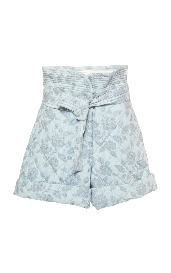 Moda Operandi Philosophy Di Lorenzo Serafini Quilted Jacquard Cotton Shorts