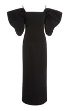 Moda Operandi Carolina Herrera Stretch Wool Off-the-shoulder Sheath Dress